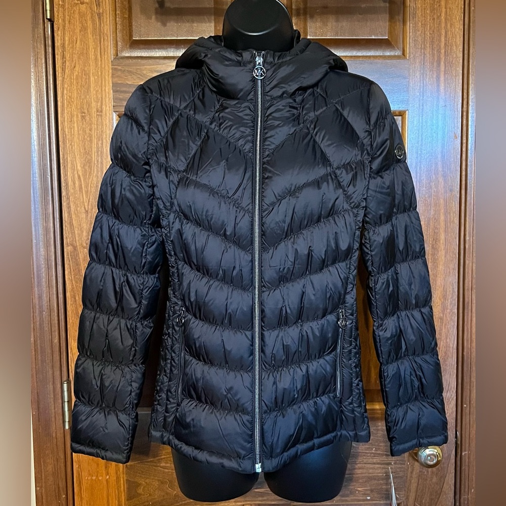 Michael Kors Packable Down Puffer Coat Black PXS - Picture 1 of 7